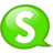 Speech balloon green s Icon